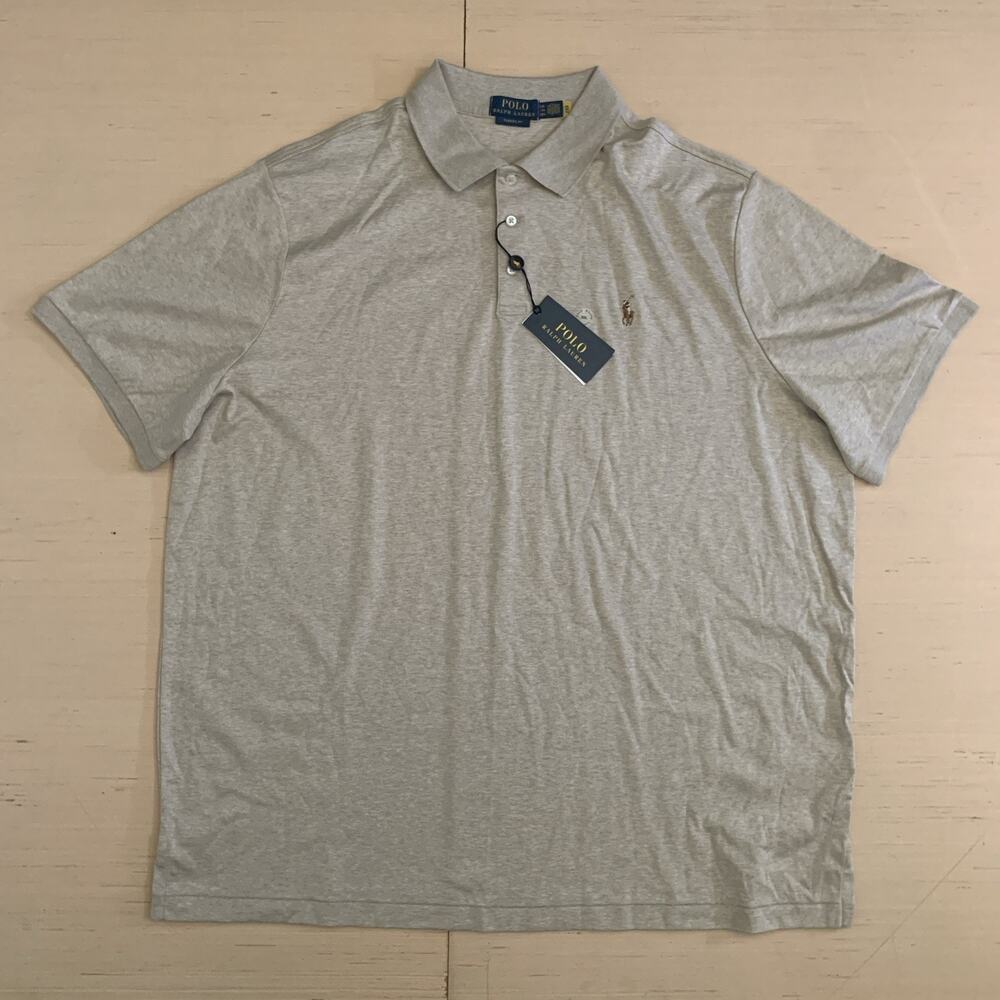 Polo Ralph Lauren Mens Sz 2XL Classic Fit Short Sleeve Pony Logo $110 Polo Shirt